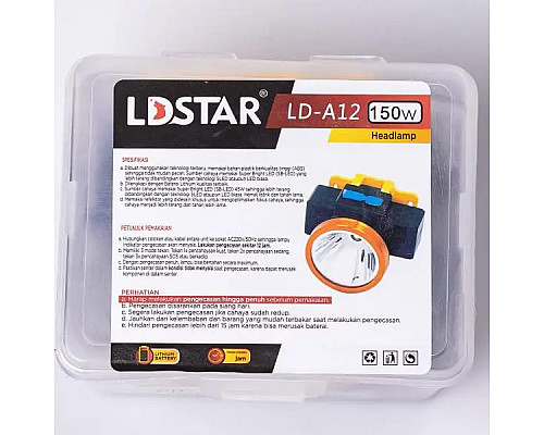 Ліхтар налобний LD-A12 акумуляторний 45 Вт