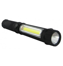 Ліхтарик Trixline C220 3W COB + 1W LED- чорний