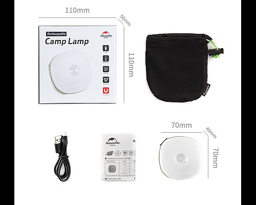 Ліхтар кемпінговий Naturehike NH16D300-C USB, жовтий