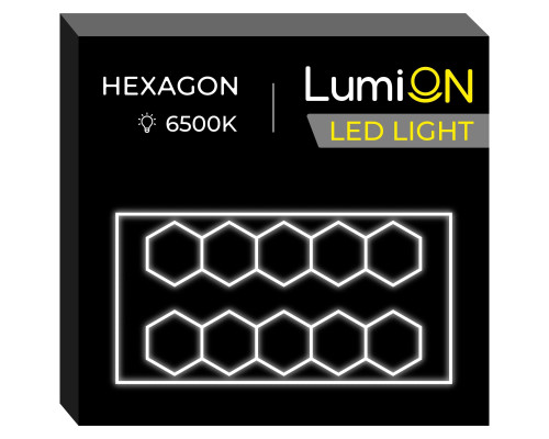 Світильник світлодіодний шестикутний LumiOn L0-3, 485 x 244 см