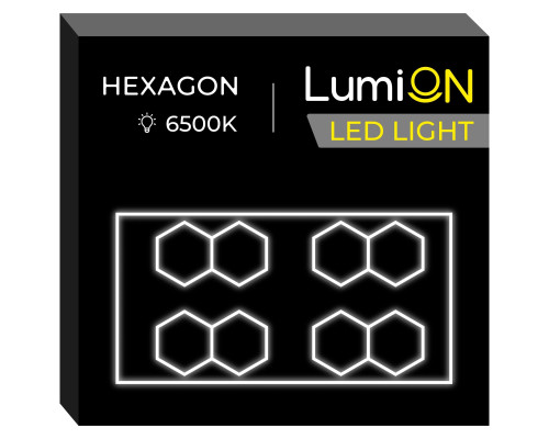 Світильник світлодіодний шестикутний LumiOn L0-4, 485 x 244 см