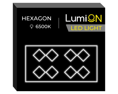 Світильник світлодіодний квадратний LumiOn L0-6, 485 x 244 см