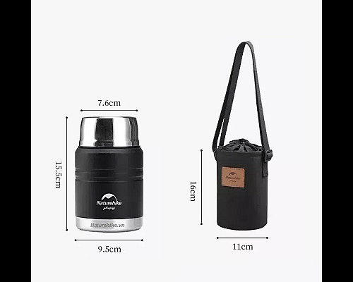 Термос Naturehike Stew beaker NH20SJ041 0,75 мл, чорний Термос Naturehike Stew beaker NH20SJ041 0,75 мл, чорний