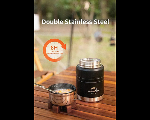 Термос Naturehike Stew beaker NH20SJ041 0,75 мл, чорний Термос Naturehike Stew beaker NH20SJ041 0,75 мл, чорний