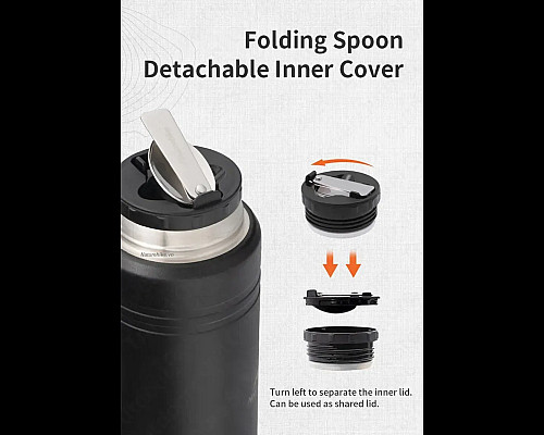 Термос Naturehike Stew beaker NH20SJ041 0,75 мл, чорний Термос Naturehike Stew beaker NH20SJ041 0,75 мл, чорний