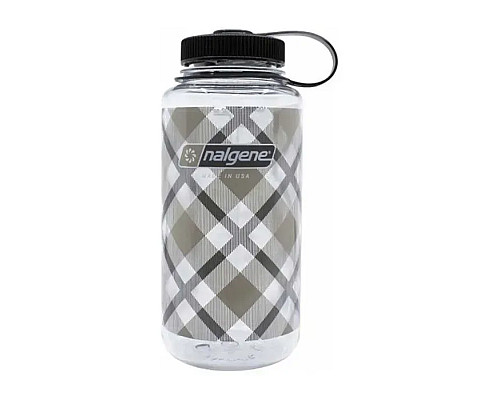 Пляшка для води Nalgene 1 л WM Beige Plaid, бежево-сіра