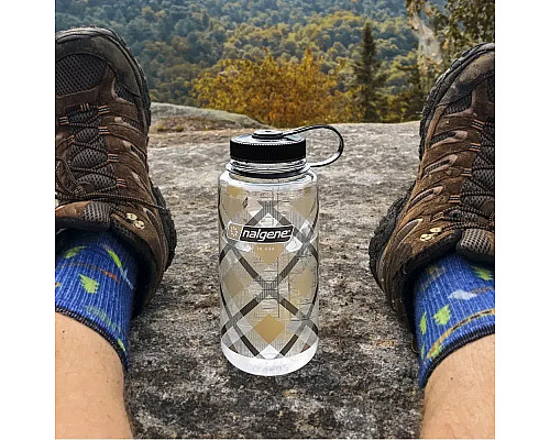 Пляшка для води Nalgene 1 л WM Beige Plaid, бежево-сіра
