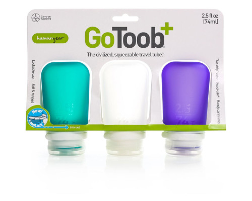 Набір силіконових пляшечок Humangear GoToob+ 3-Pack Medium Набір силіконових пляшечок Humangear GoToob+ 3-Pack Medium