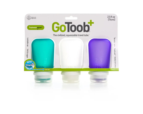 Набір силіконових пляшечок Humangear GoToob+ 3-Pack Medium