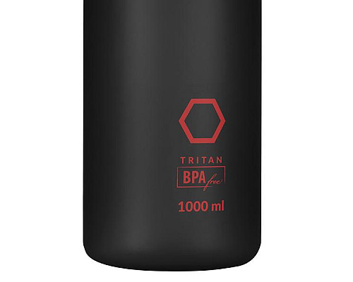 Пляшка для води спортивна HMS NCD61 1000 мл, чорна