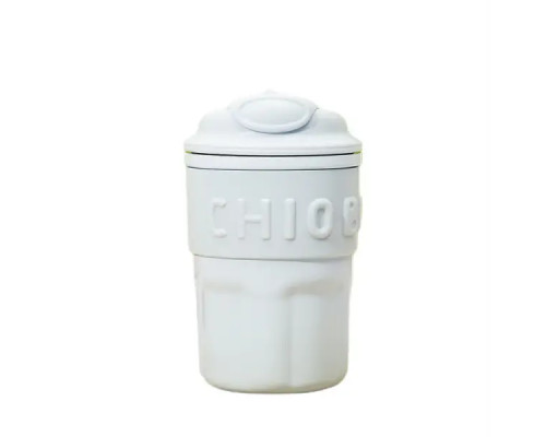 Термочашка Yiwu Chiobbe HP-14-18BL 450 мл із трубочкою, блакитна