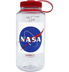 Пляшка Nalgene 1 л WM Clear w/Red Cap NASA Globe Susta - різнокольорова