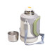 Термос Yiwu HP-14-21V туристичний Vacuum Cup 1,5 л з фліп кришкою та складаними ручками, сіро-зелений