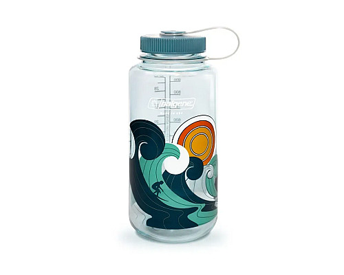 Пляшка для води Nalgene 1 л WM Retro Seafoam - Surfer, різнокольорова