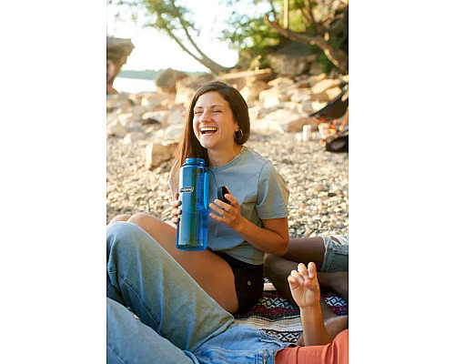 Пляшка Nalgene 1,4 л Silo Blue Sustain w/Black Cap - синя