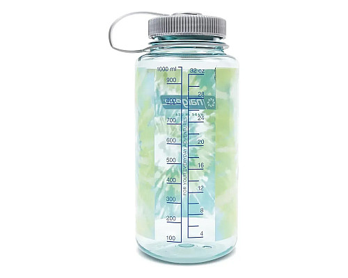 Пляшка для води Nalgene 1 л WM Seafoam w/Platinum Blue Tie Dye, блакитно-зелена Пляшка для води Nalgene 1 л WM Seafoam w/Platinum Blue Tie Dye, блакитно-зелена