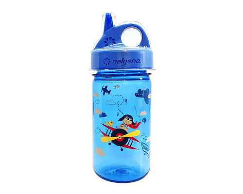 Дитяча пляшка для води Nalgene 350 мл Grip-n-Gulp, синя