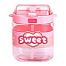 Дитяча пляшка для води Yiwu Sweet 560 мл з ремінцем, рожева