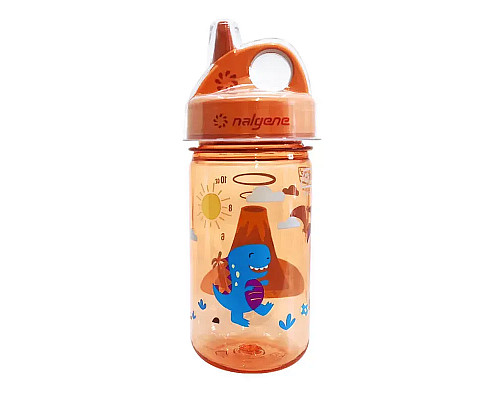 Дитяча пляшка для води Nalgene 350 мл Grip-n-Gulp, помаранчева