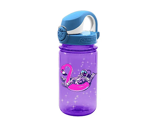 Дитяча пляшка для води Nalgene 350 мл OTF Kids, фіолетово-синя