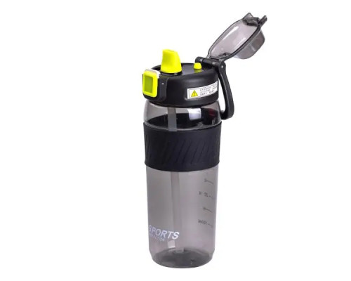 Пляшка для води Yiwu Sports 600 мл, чорна Пляшка для води Yiwu Sports 600 мл, чорна