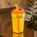 Термочашка Happy Life G. Duck 450 мл з кришкою на защіпці, жовтий