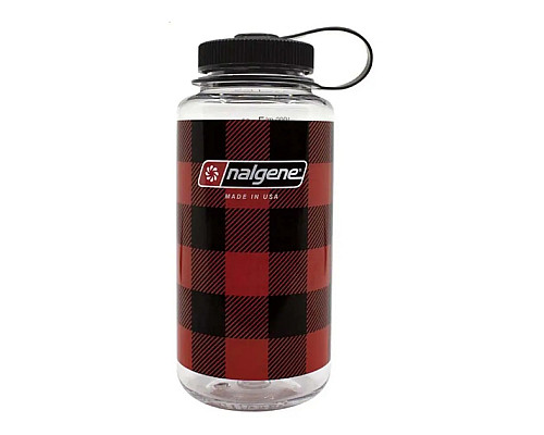 Пляшка Nalgene 1 л WM Red Plaid - чорно-червона