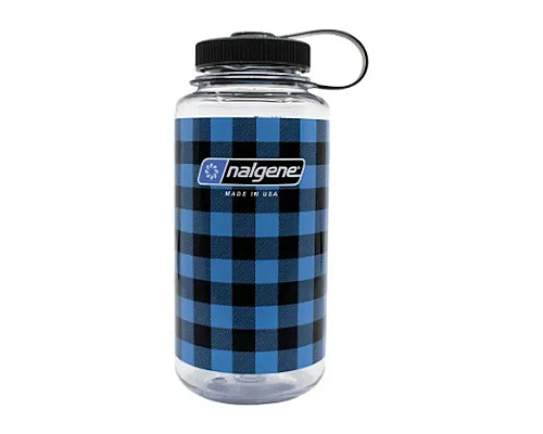 Пляшка для води Nalgene 1 л WM Plaid, синьо-чорна Пляшка для води Nalgene 1 л WM Plaid, синьо-чорна