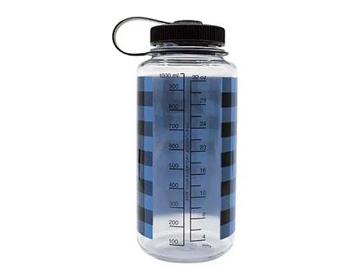 Пляшка для води Nalgene 1 л WM Plaid, синьо-чорна Пляшка для води Nalgene 1 л WM Plaid, синьо-чорна