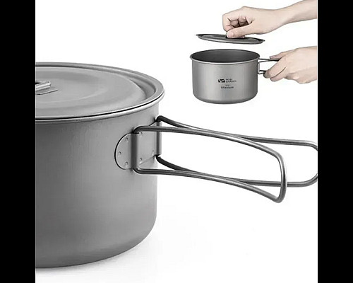Каструля титанова Mobi Garden NX20666033 1,3 л, сіра