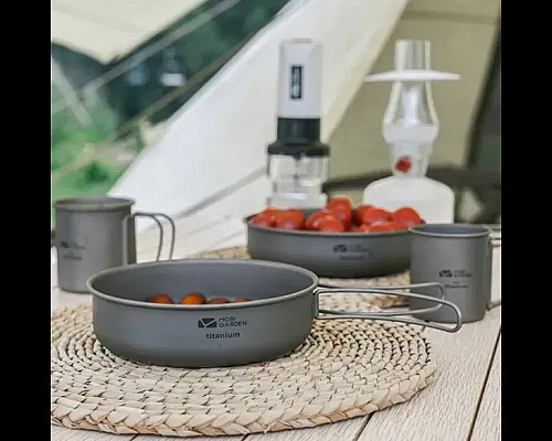 Сковорідка титанова Mobi Garden Saucepan S NX20666034, сіра