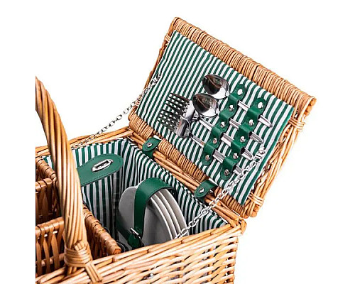 Кошик для пікніка Yiwu на 3 відділення з термосумкою 48 х 33 х 43 см