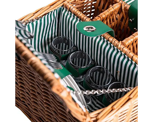 Кошик для пікніка Yiwu на 3 відділення з термосумкою 48 х 33 х 43 см