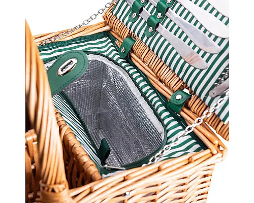 Кошик для пікніка Yiwu на 3 відділення з термосумкою 48 х 33 х 43 см