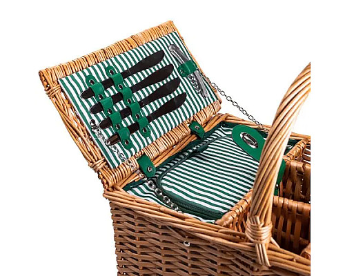 Кошик для пікніка Yiwu на 3 відділення з термосумкою 48 х 33 х 43 см