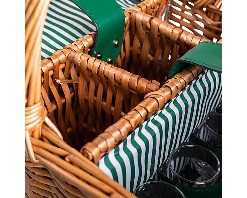 Кошик для пікніка Yiwu на 3 відділення з термосумкою 48 х 33 х 43 см