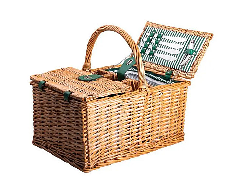 Кошик для пікніка Yiwu на 3 відділення з термосумкою 48 х 33 х 43 см