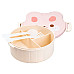 Ланч-бокс дитячий TS Kitchen зі столовими приборами Rabbit 18 х 18 х 7 см, рожево-білий