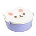 Ланч-бокс дитячий TS Kitchen зі столовими приборами Rabbit 18 х 18 х 7 см, бузково-білий