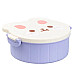 Ланч-бокс дитячий TS Kitchen зі столовими приборами Rabbit 18 х 18 х 7 см, бузково-білий