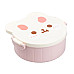 Ланч-бокс дитячий TS Kitchen зі столовими приборами Rabbit 18 х 18 х 7 см, біло-рожевий