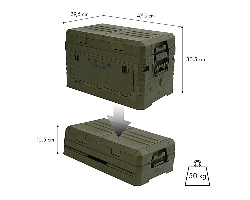 Ящик складаний NILS CAMP NCB4003 42 л, зелений