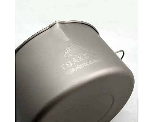 Казанок Toaks Titanium 2000 мл Pot with Bail Handle