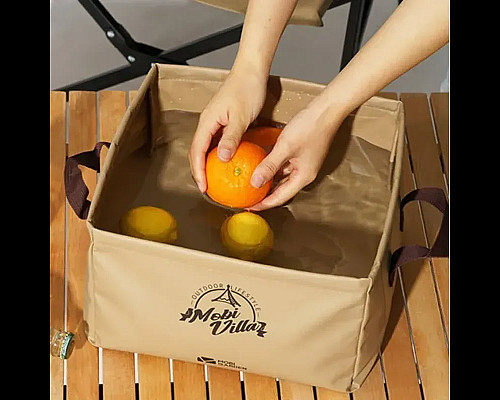 Відро складане Mobi Garden EX20674001 13 л, бежеве Відро складане Mobi Garden EX20674001 13 л, бежеве