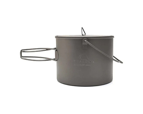 Каструля з розкладними ручками Toaks Titanium 1300 мл Pot with Bail Handle