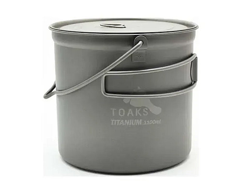Каструля з розкладними ручками Toaks Titanium 1100 мл Pot with Bail Handle