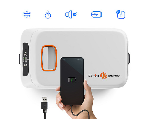 Дорожній холодильник з ременем Peme Go Adventure Orange 30 28,3 л, сірий