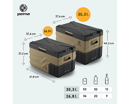 Дорожній холодильник Peme Quest Storm Sand 40, 35,3 л коричневий