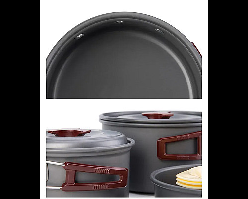 Набір посуду Naturehike NH15T203-G 3-4 NH, сірий