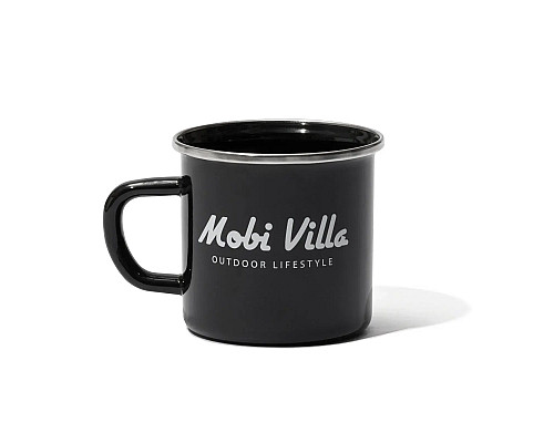 Чашка емальована Mobi Garden Villa NX21666069 350 мл, чорна